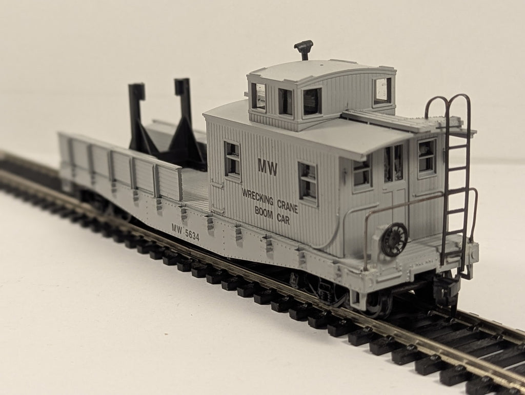 Athearn HO Scale Wrecking Crane Boom Car Rolling Stock MW 5634