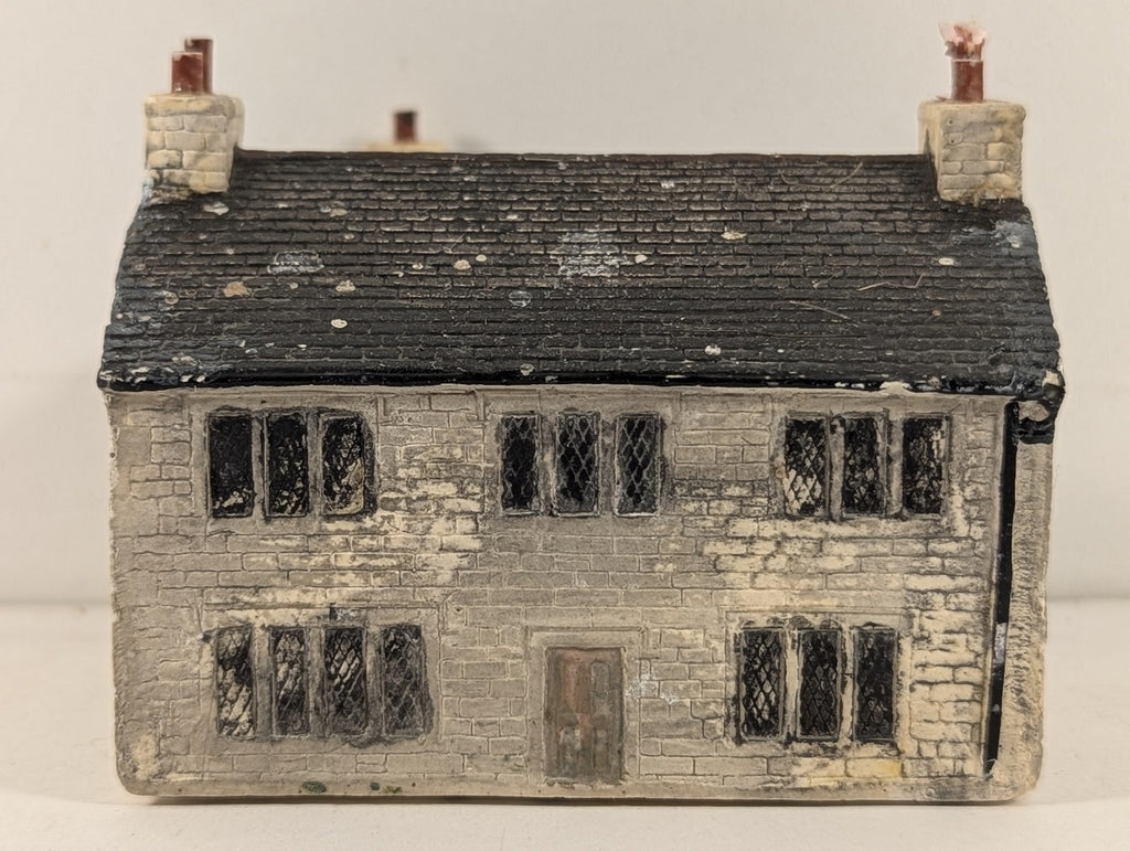 N Gauge Two Storey Weathered Stone Cottage Model Building
