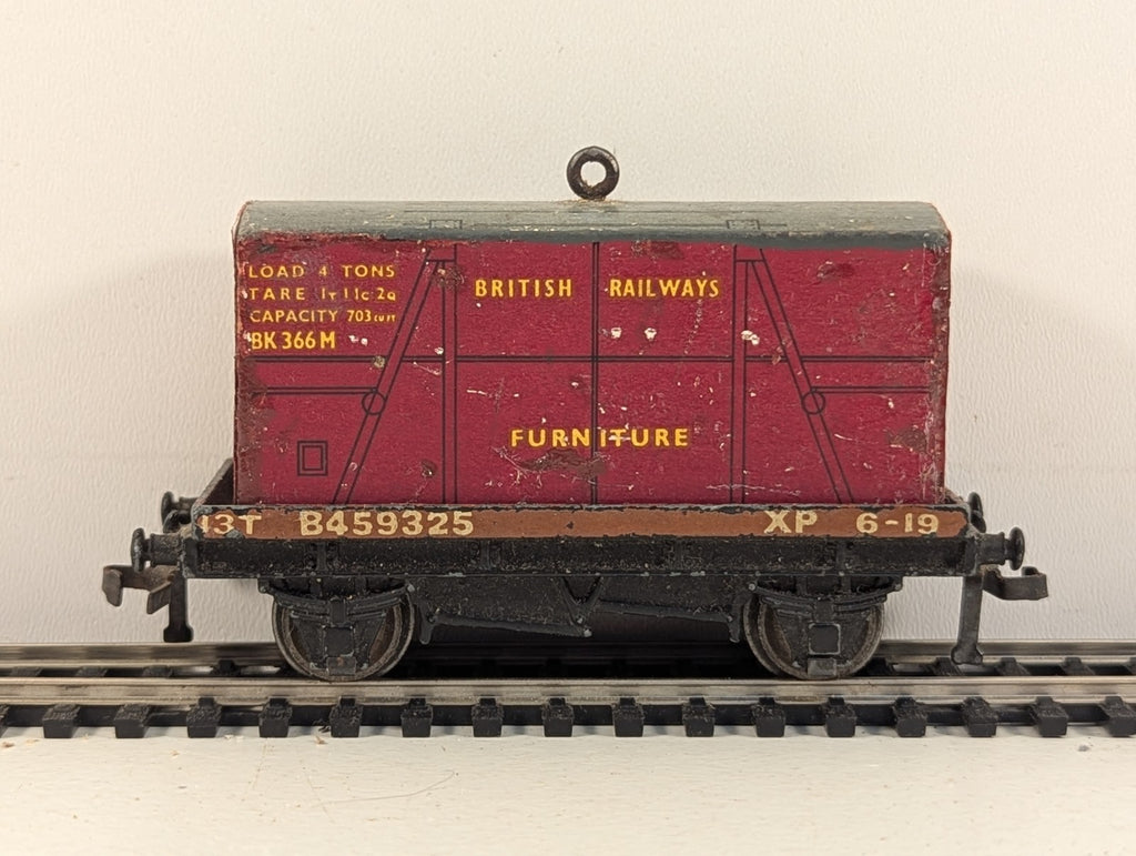 HornbyDublo 32087 OO Gauge Low-SidedWagon D.1 with BR FurnitureContainer - Boxed