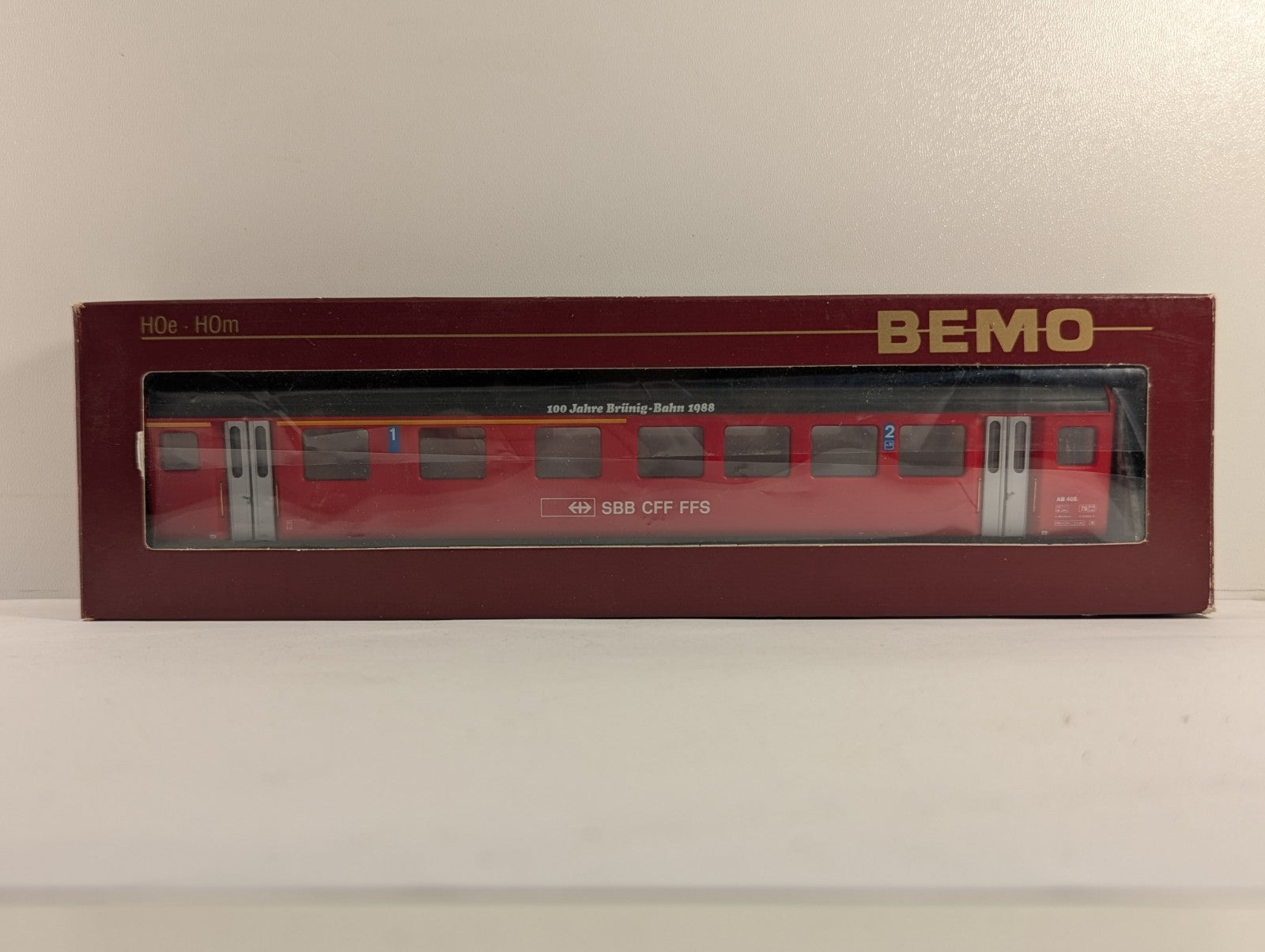 Bemo 3277 428 HOeGauge SBB AB408 "100 Jahre" First Class Passenger Coach - boxed