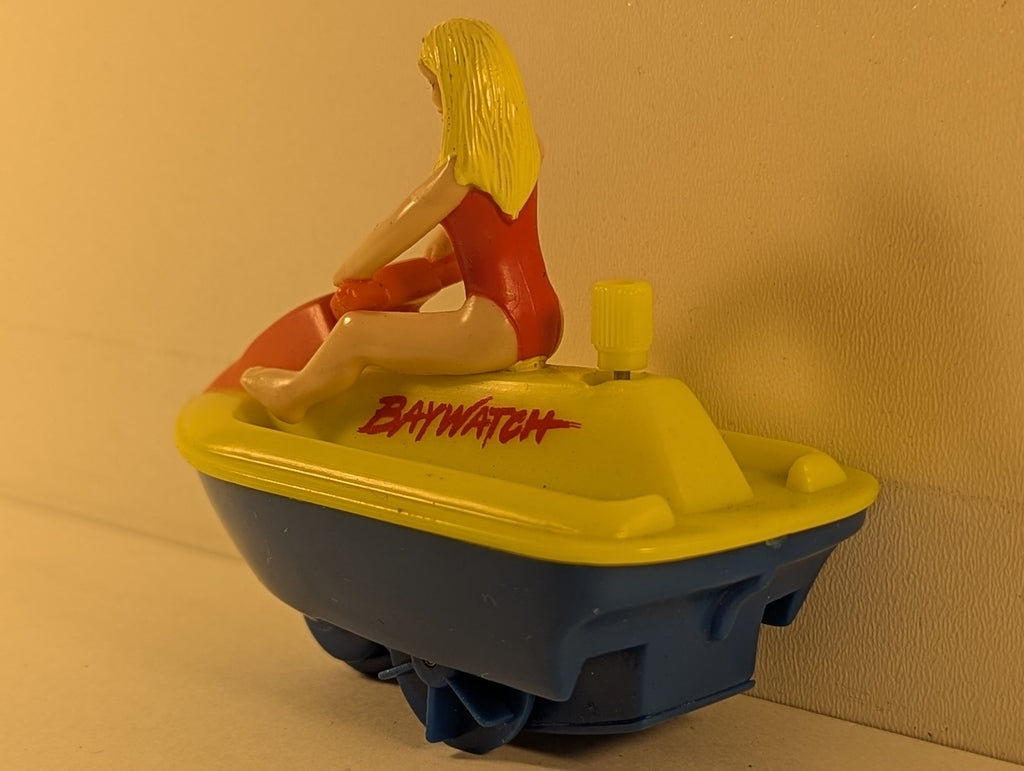 Burger King Baywatch Jet Ski Wind-Up Toy Baywatch Yellow and Blue