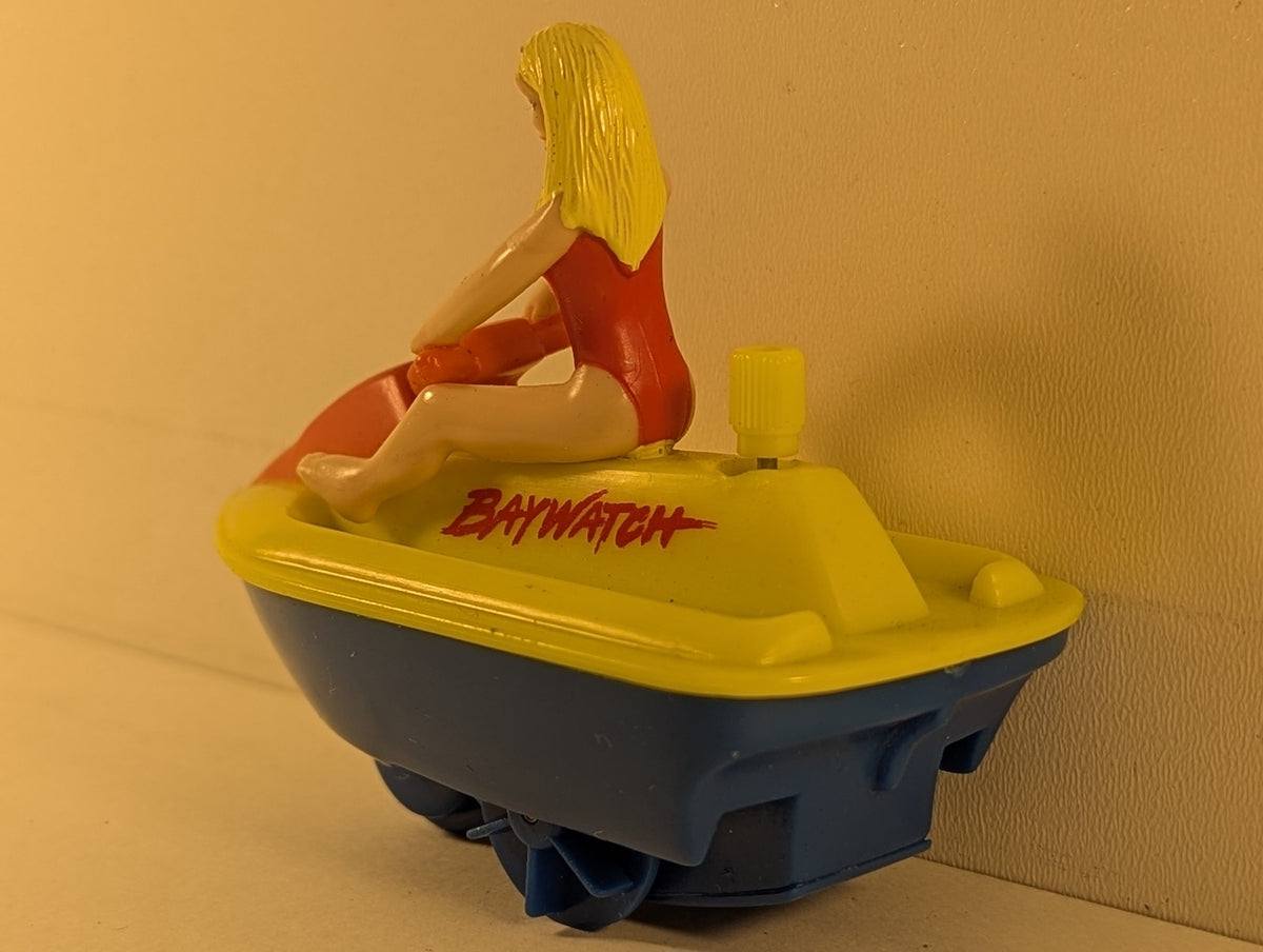 Burger King Baywatch Jet Ski Wind-Up Toy Baywatch Yellow and Blue