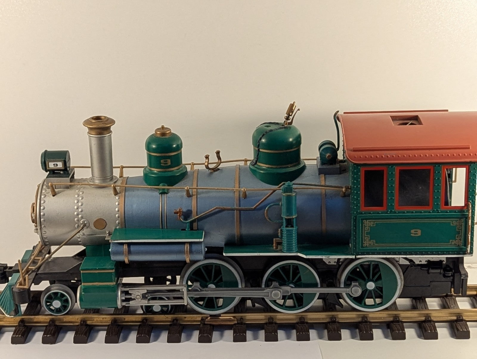 Bachmann G Scale Baldwin 2-6-0 Mogul Locomotive 9 Green and Blue