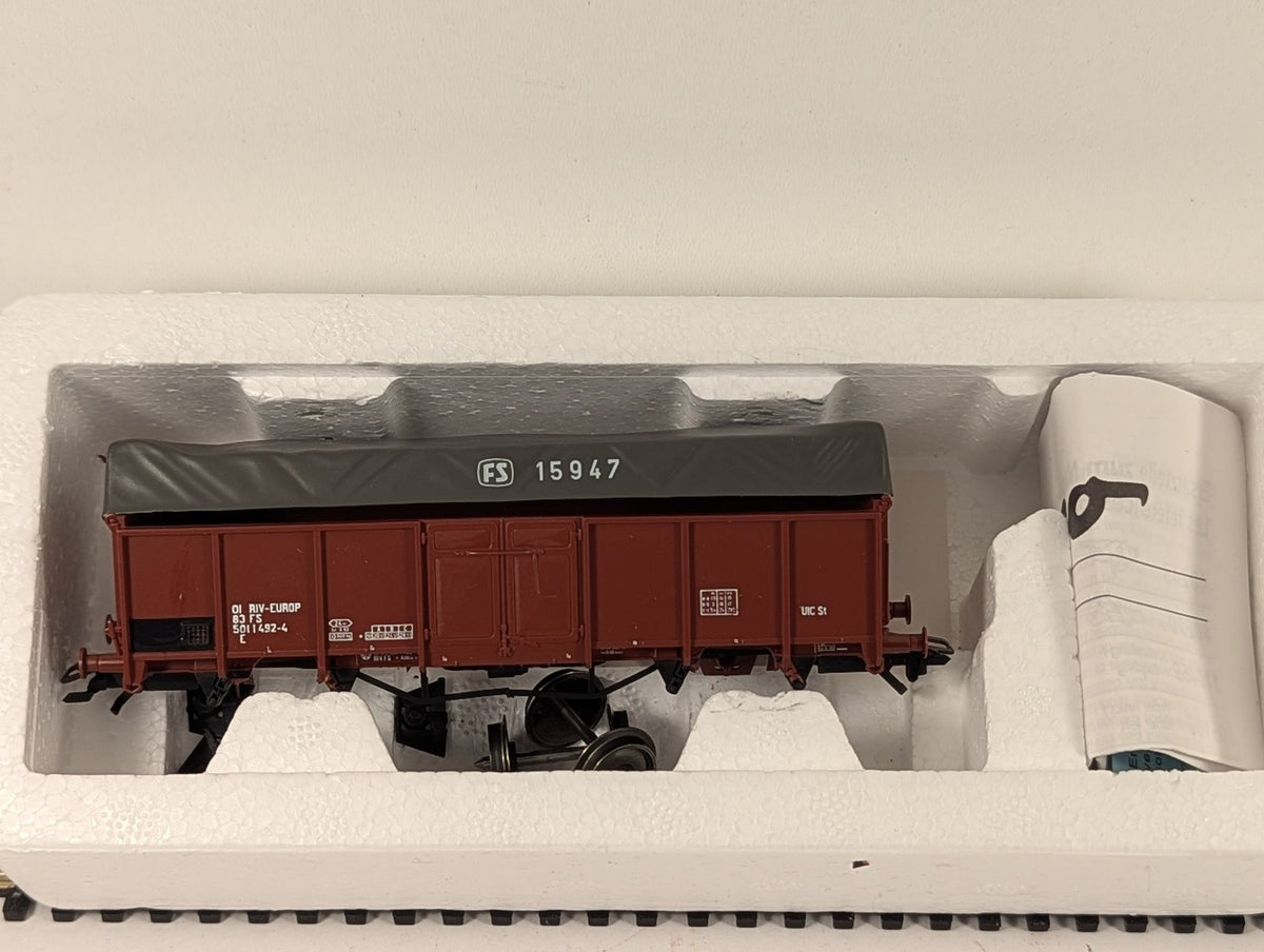 Roco HO Gauge FS Type E Open Wagon with Tarpaulin Goods Wagon 501 1 492-4