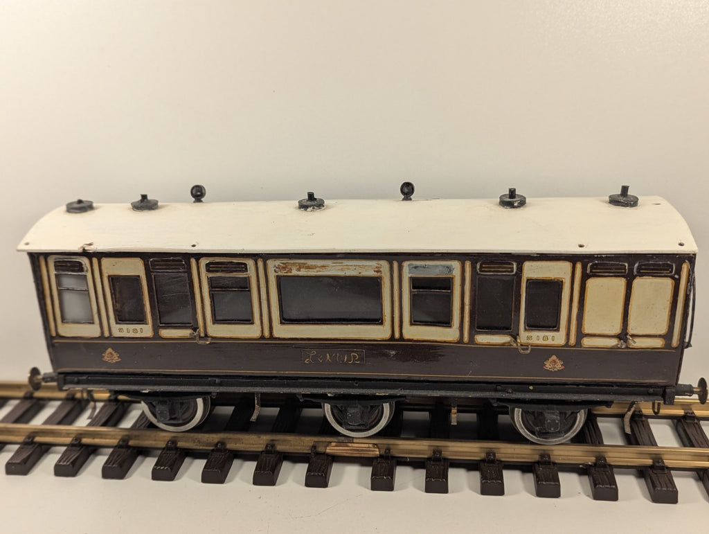O Gauge LNWR 6 Wheel Passenger Coach G Gauge Wheels