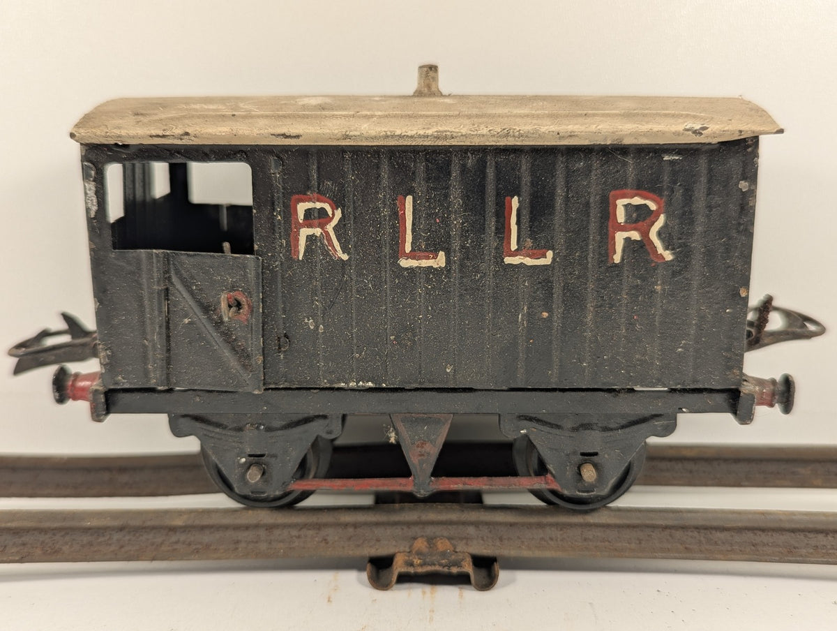 Hornby O Gauge No. 1 Goods Brake Van RLLR Repainted Black