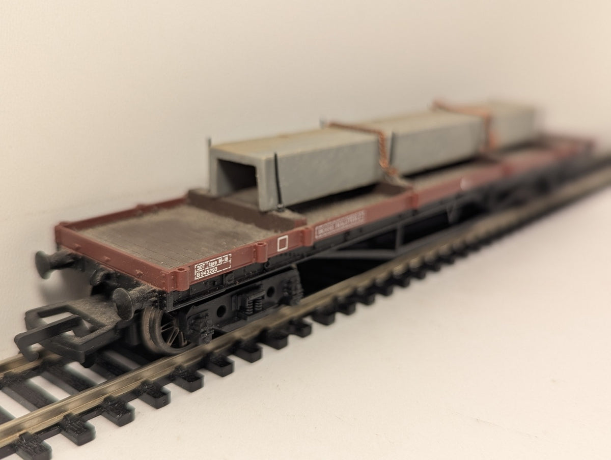 Bachmann OO Gauge Bogie Bolster C Wagon Goods Wagon B943293 BR Bauxite