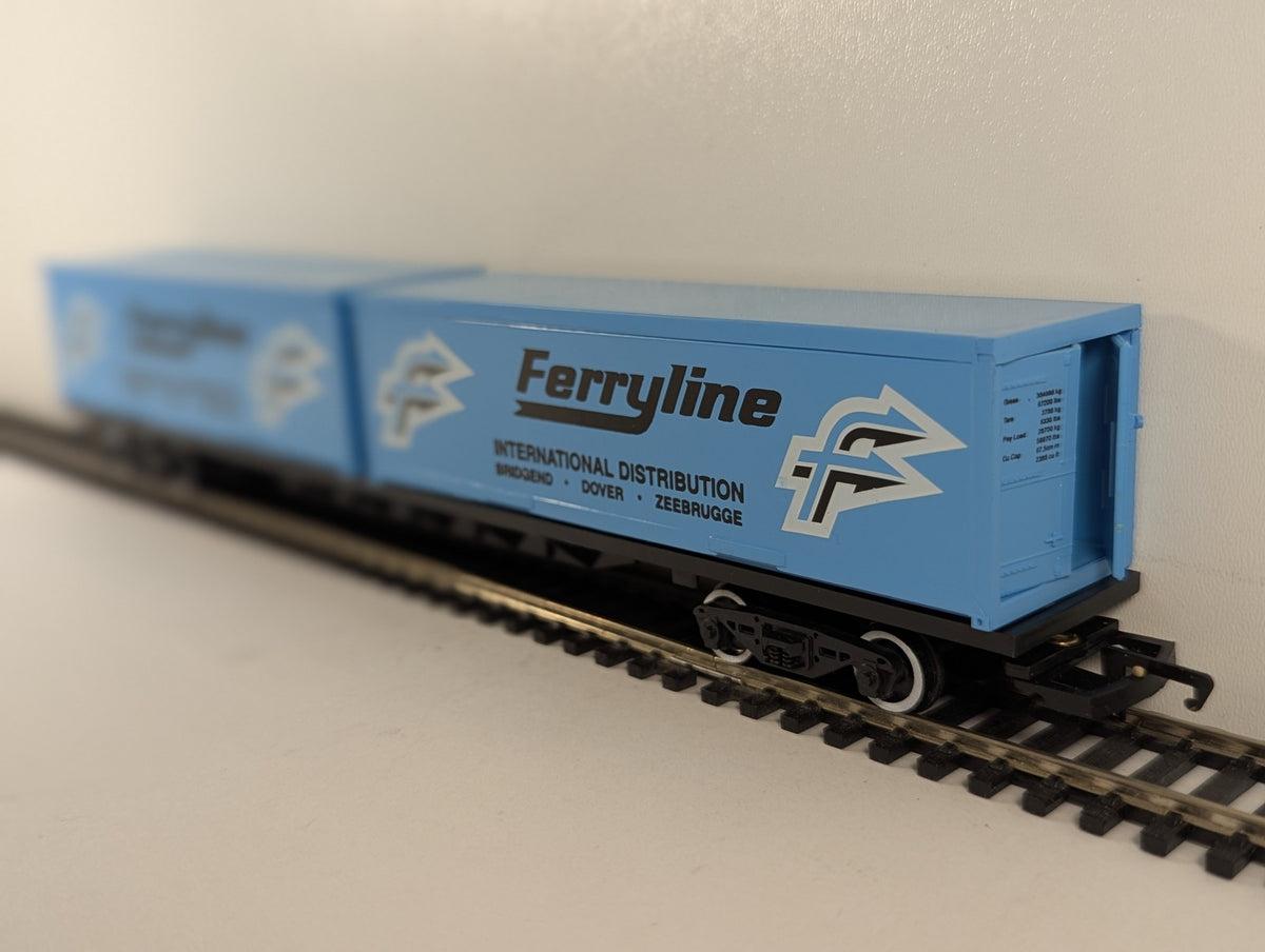 Hornby OO Gauge Bogie Container Wagon Goods Wagon Ferryline