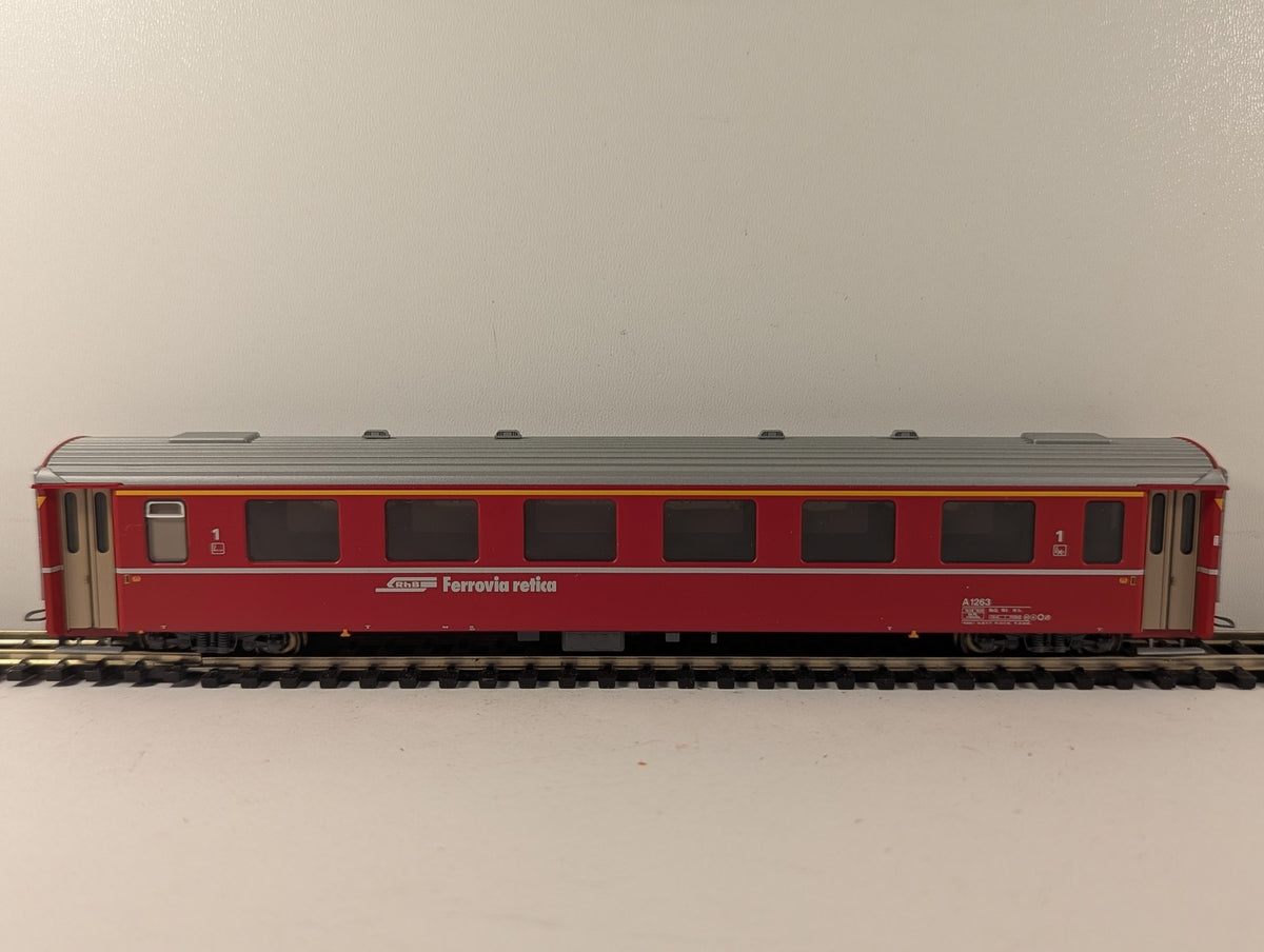 Bemo H0m RhB EW IV A 1263 First Class Coach Passenger Coach A1263 RhB Red