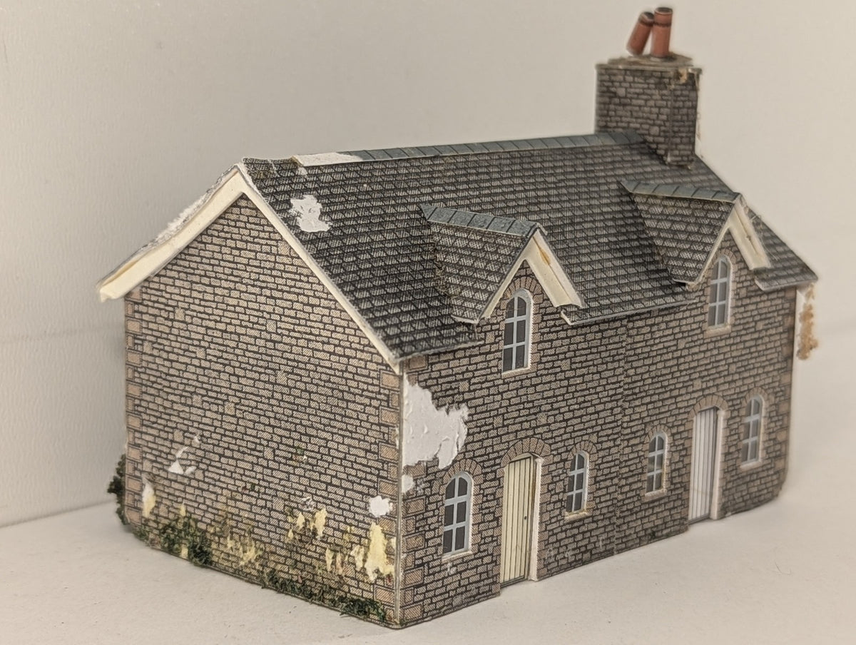 Superquick N Gauge Two Cottages Building Cotswold Stone A4