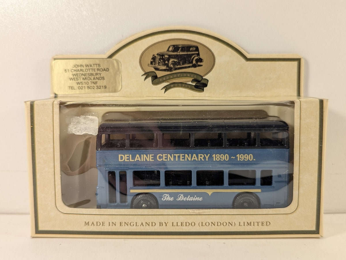 Lledo Delaine Centenary 1890 - 1990 Double Decker Bus Die-cast Bus Delaine Buses
