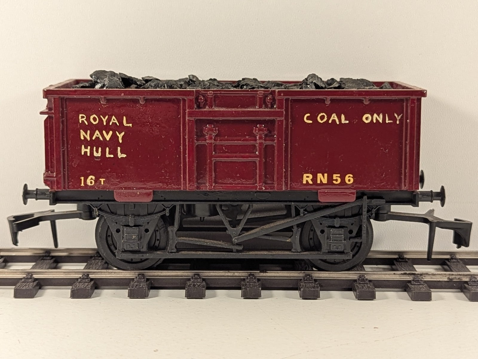 O Gauge Kit-Built 16T Mineral Wagon “Royal Navy Hull Red” Renamed & Numbered