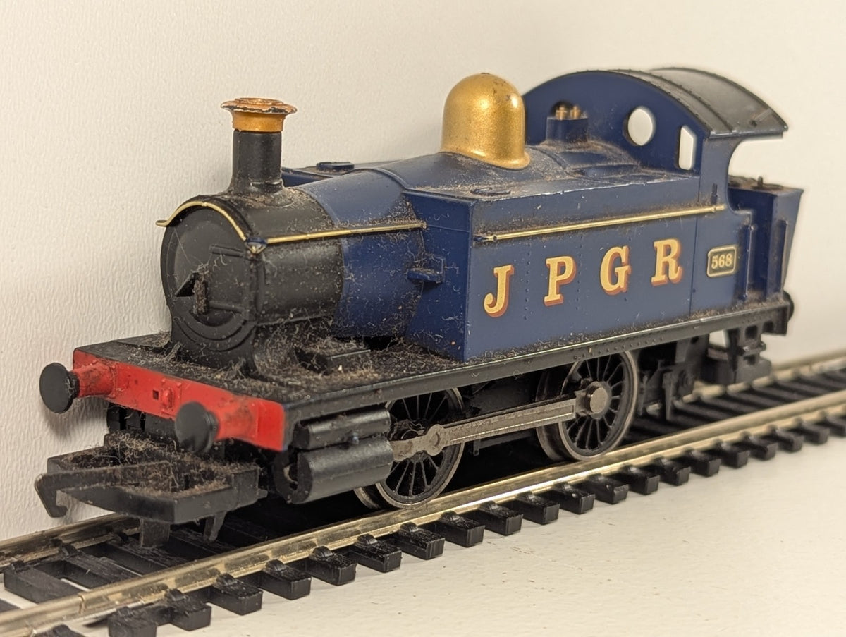 Hornby J.P.G.R. 568 0-4-0 Steam Locomotive – Blue & Black – OO Gauge