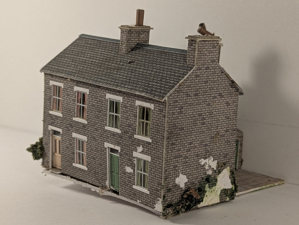 Superquick N Gauge Two Grey Stone Cottages Building A6