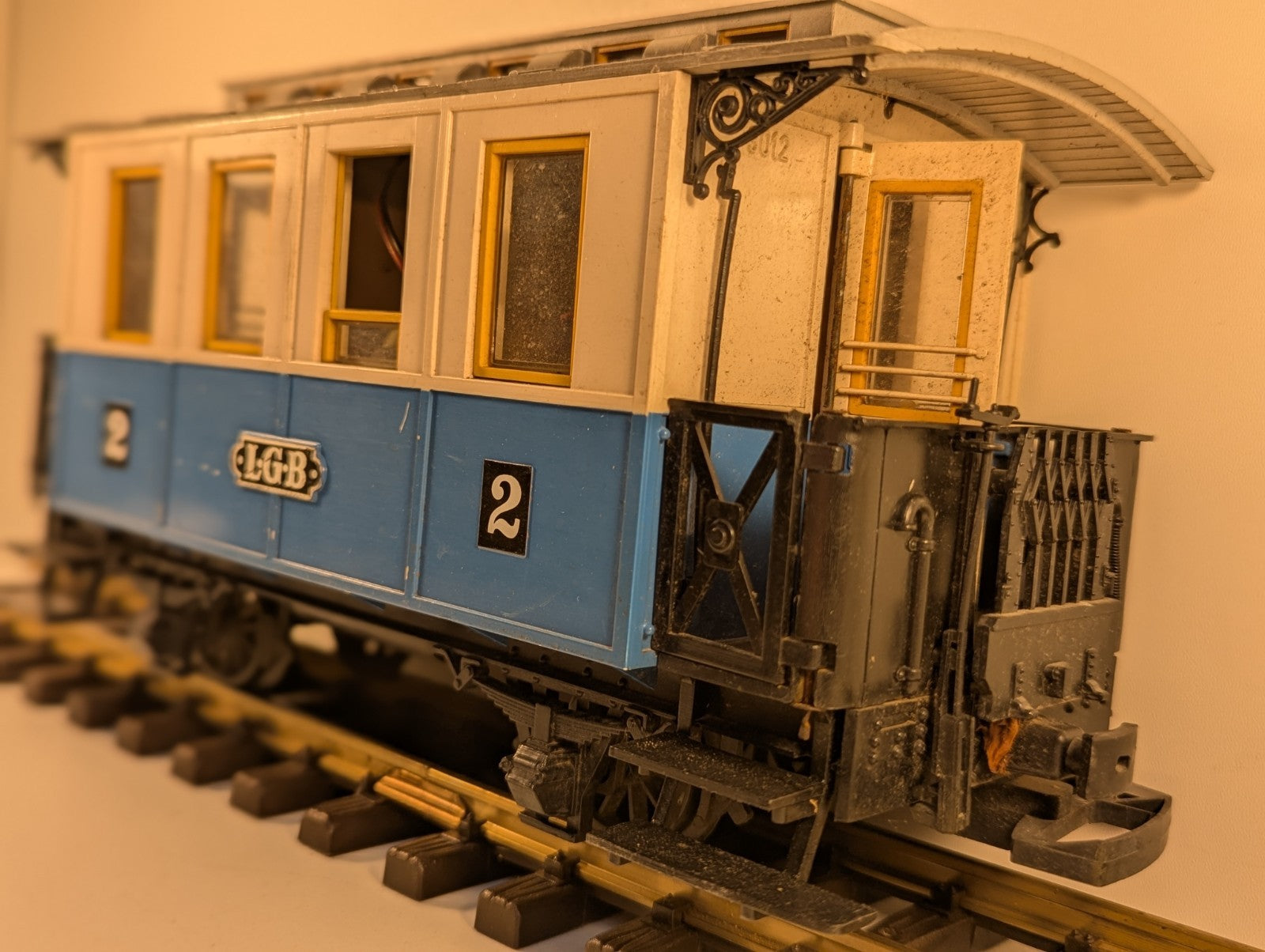 LGB 3010 G Gauge Blue 4-Wheeled Passenger Coach