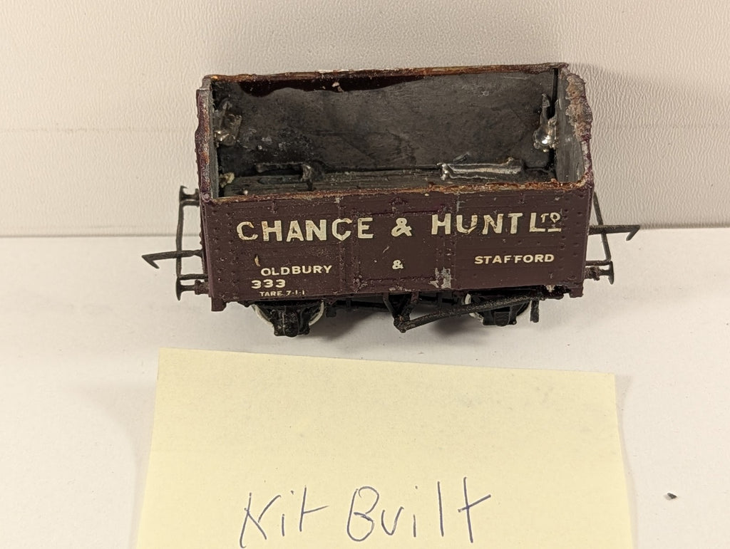 OO Gauge 7-Plank Peaked End Wagon Goods Wagon 333 Chance & Hunt Maroon