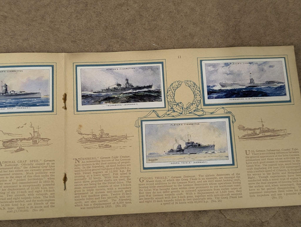 Cigarette Trade Card's Album Issued for Modern Naval Craft John Player