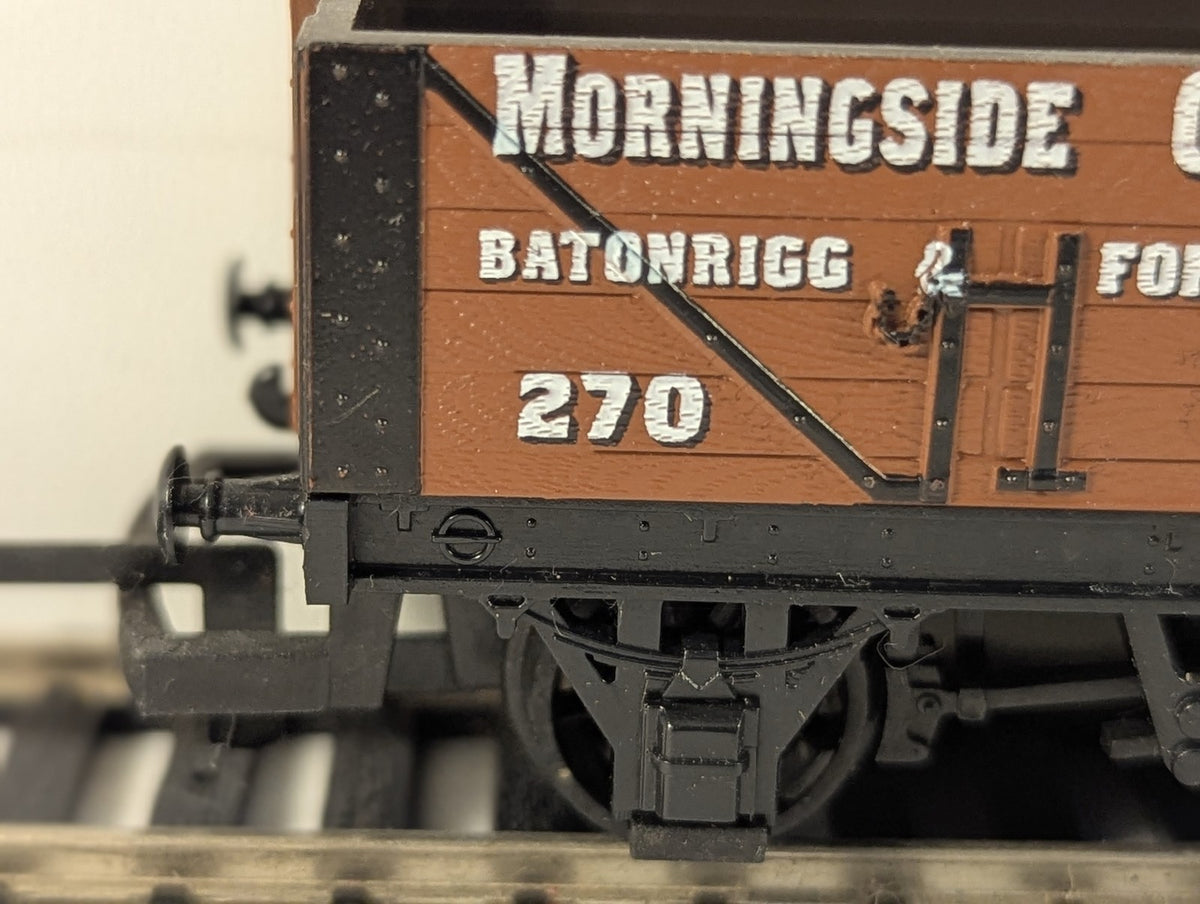 Hornby OO Gauge Morningside Coal Company 7 Plank Wagon Goods Wagon 270 R020