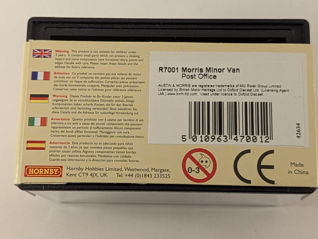 Hornby 1:76 Scale Morris Minor Van Post Office Die-cast Vehicle Royal Mail R7001