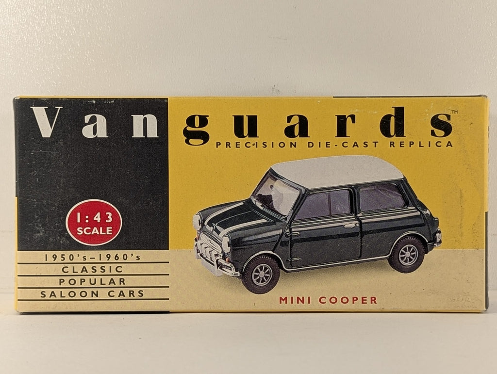 Vanguards 1:43 Morris Mini Cooper S Die-cast Car 484 RFC Green / White VA25002