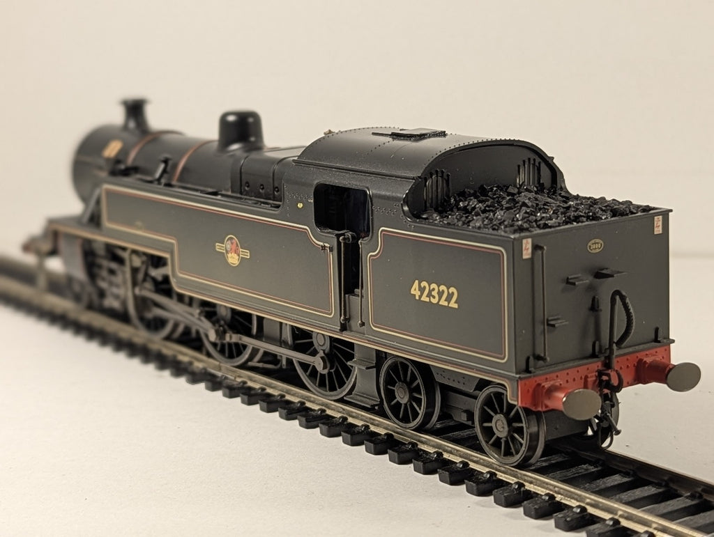 Hornby R2287 Class 4P 2-6-4T 42322 in BR black with late crest - weathered