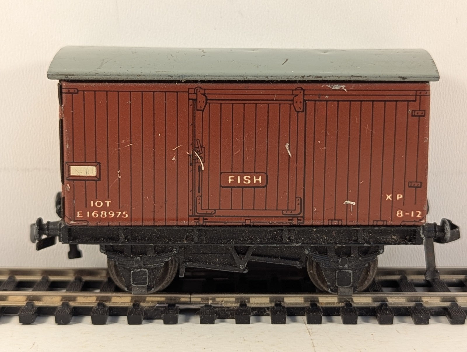 Hornby Dublo OO Gauge BR Fish Van Goods Wagon E168975 BR Bauxite