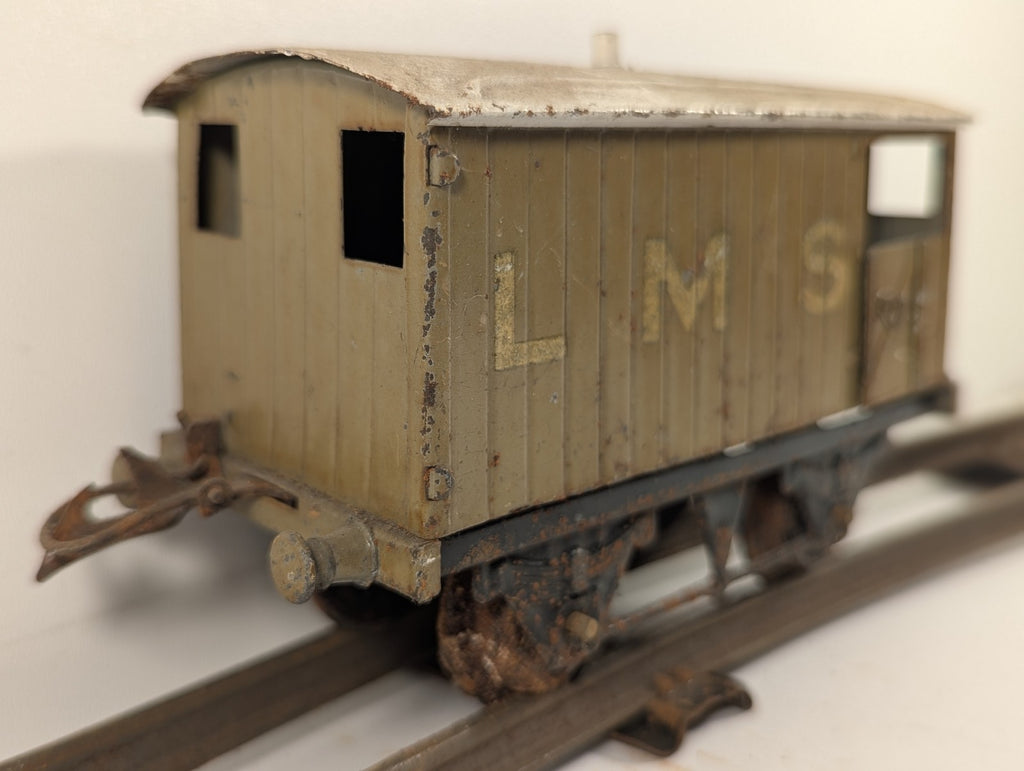 Hornby O Gauge No.1 Goods Brake Van LMS Olive Green