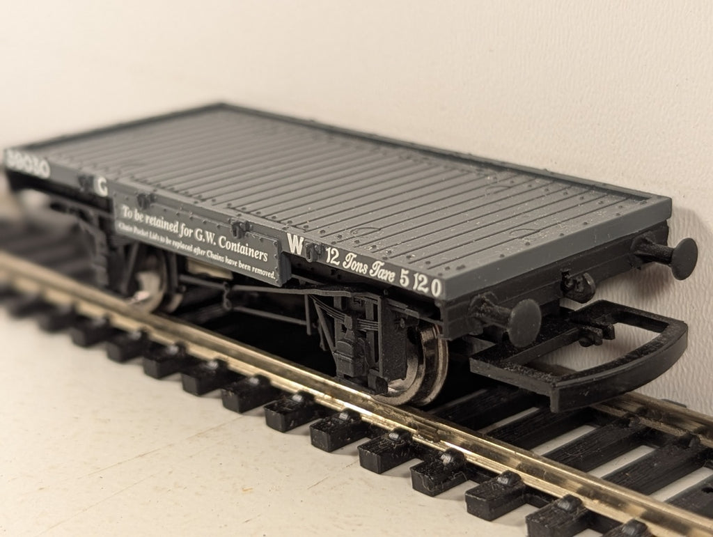 Hornby R605 GWR Conflat A Wagon Goods Wagon 39030 GWR Grey
