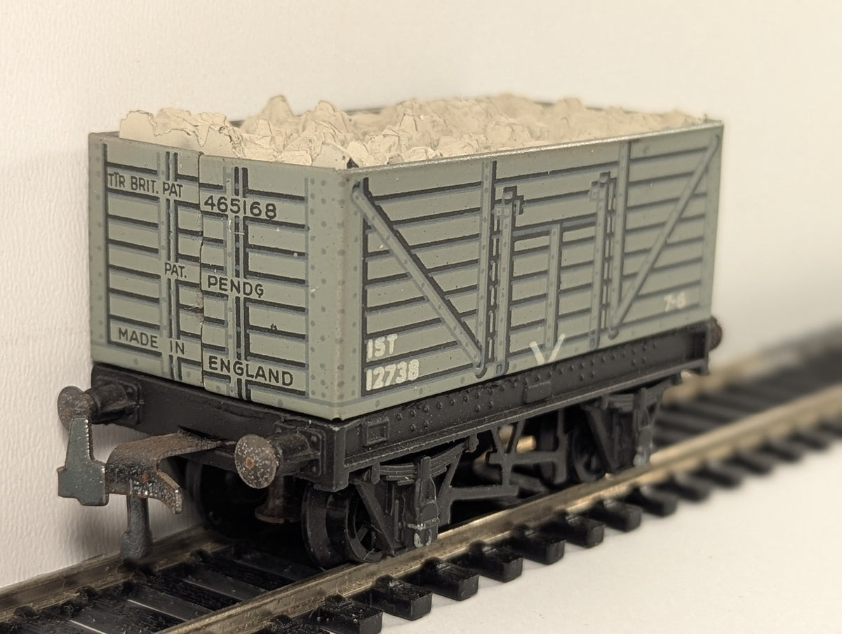 Trix Twin Railway OO Gauge Open Wagon High Side Goods Wagon 12738 BR Grey 1/603