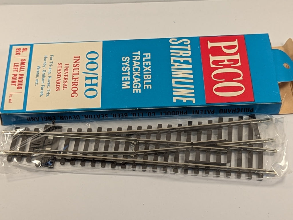 PECO SL92X OO/HO Small Radius Left Turnout Point