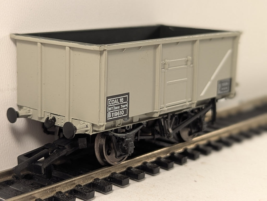 Bachmann OO Gauge 16 Ton Steel Mineral Wagon Goods Wagon B119610 BR Grey