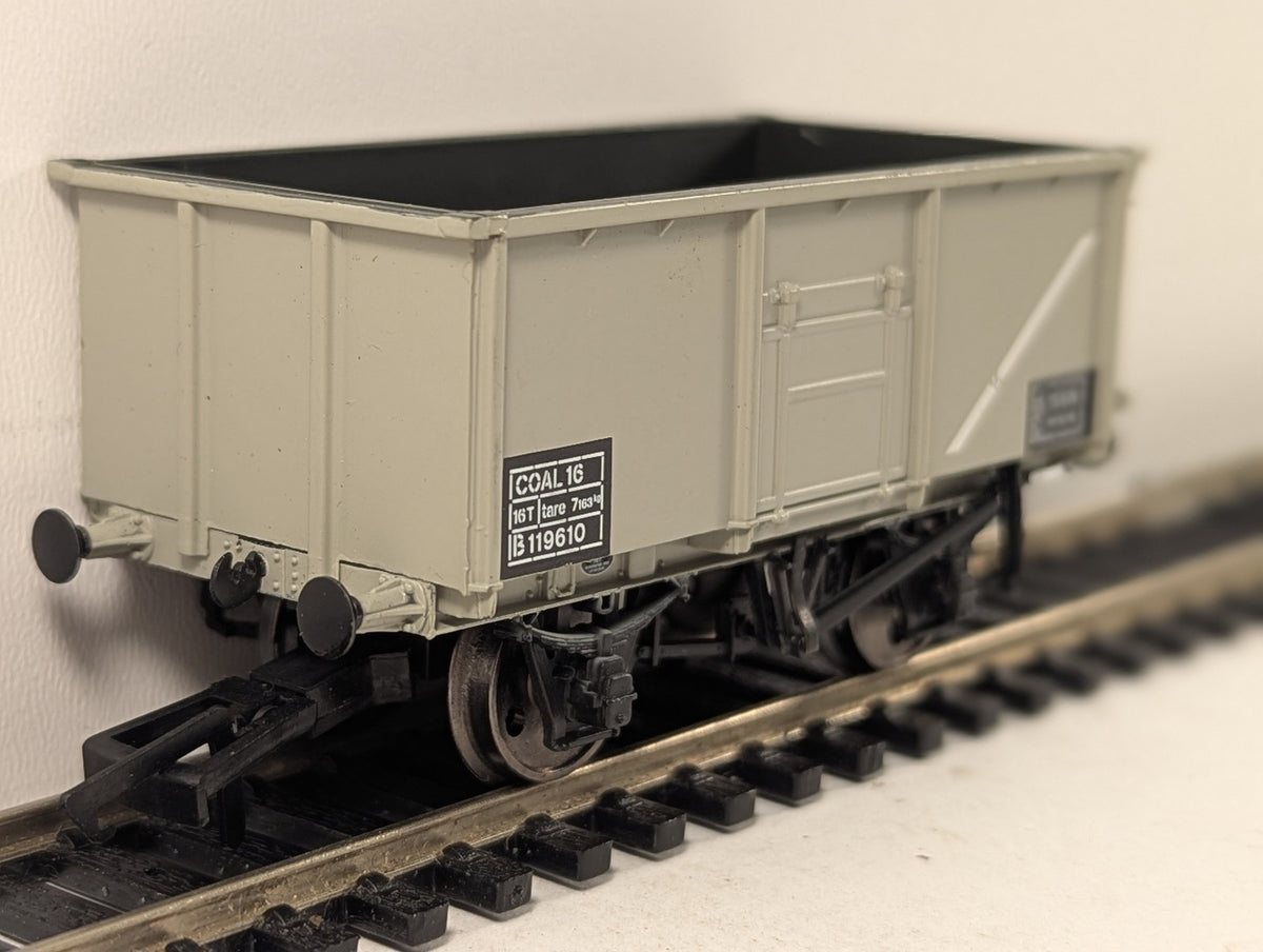 Bachmann OO Gauge 16 Ton Steel Mineral Wagon Goods Wagon B119610 BR Grey