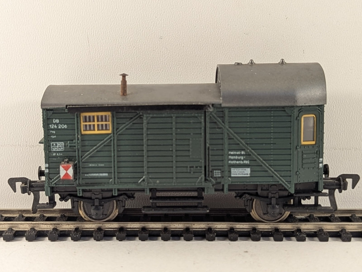 Fleischmann HO Gauge DB Pwg Goods Train Baggage Van 124 206 DB Green 5301