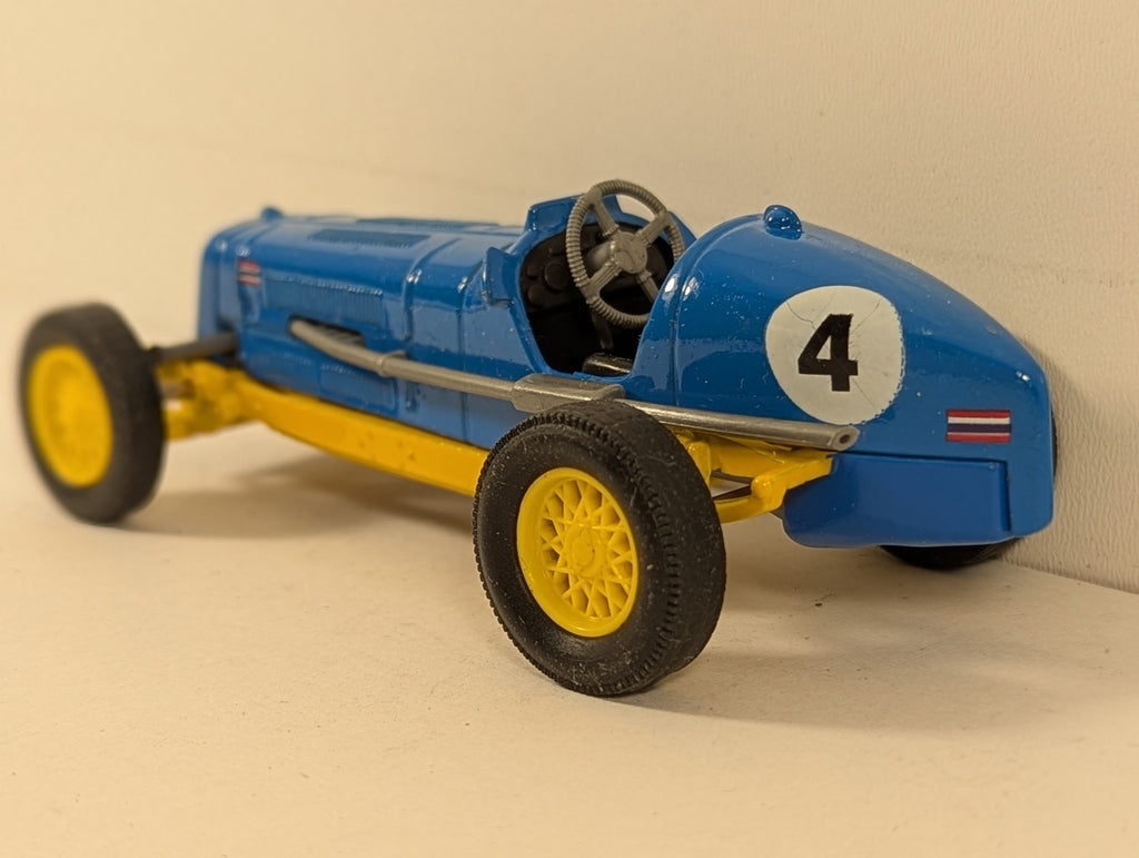 Matchbox 1935 E.R.A. 'R.1.B' Die-cast Model Car 4 Blue and Yellow Y-14