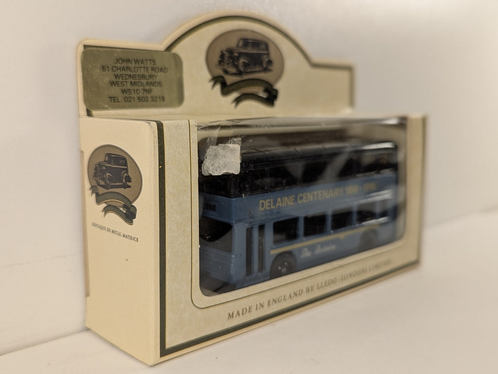 Lledo Delaine Centenary 1890 - 1990 Double Decker Bus Die-cast Bus Delaine Buses
