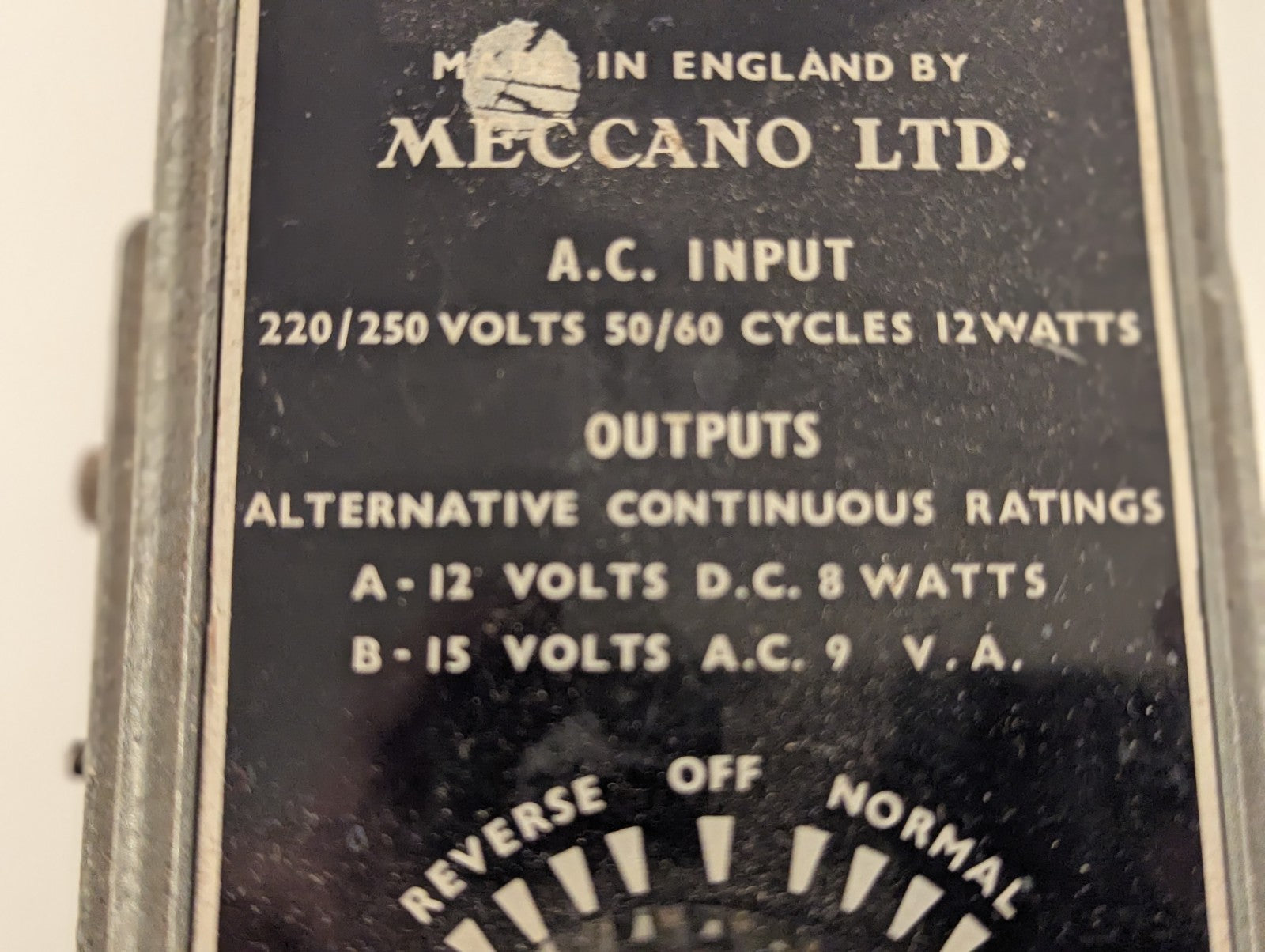 Meccano Ltd. Marshal II Power Control Unit