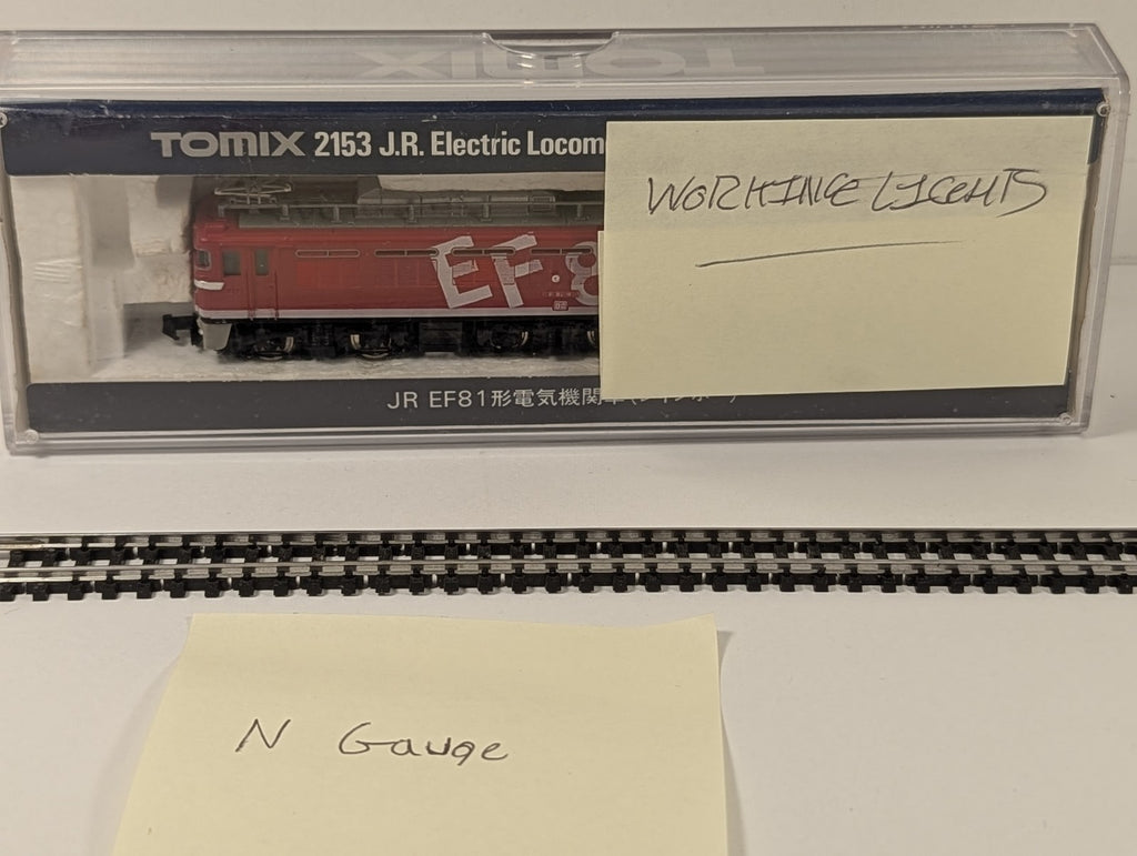 Tomix N Gauge JR EF81 Electric Locomotive (Rainbow) EF81 93 JR Rainbow Red 2153