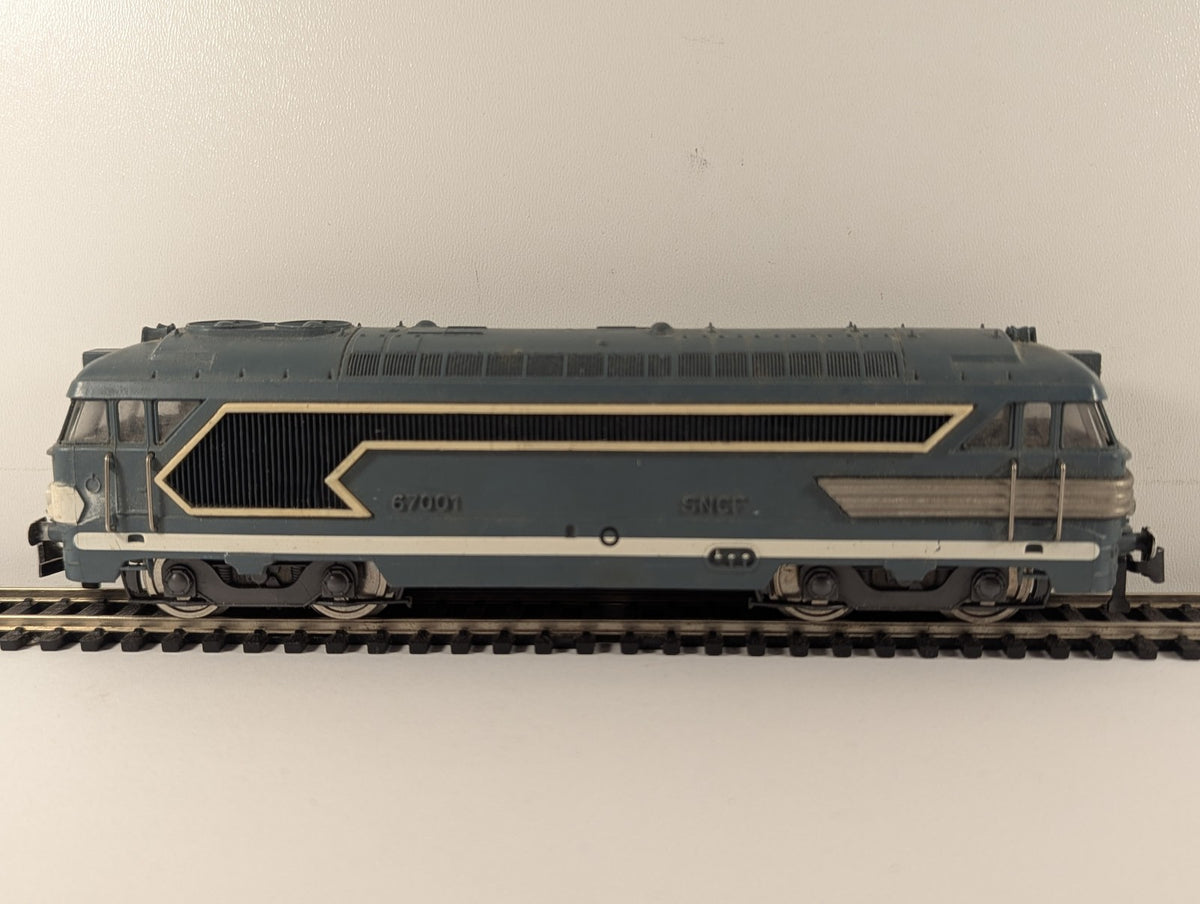 Lima HO Gauge SNCF Class BB 67000 Diesel Locomotive 67001 SNCF Blue