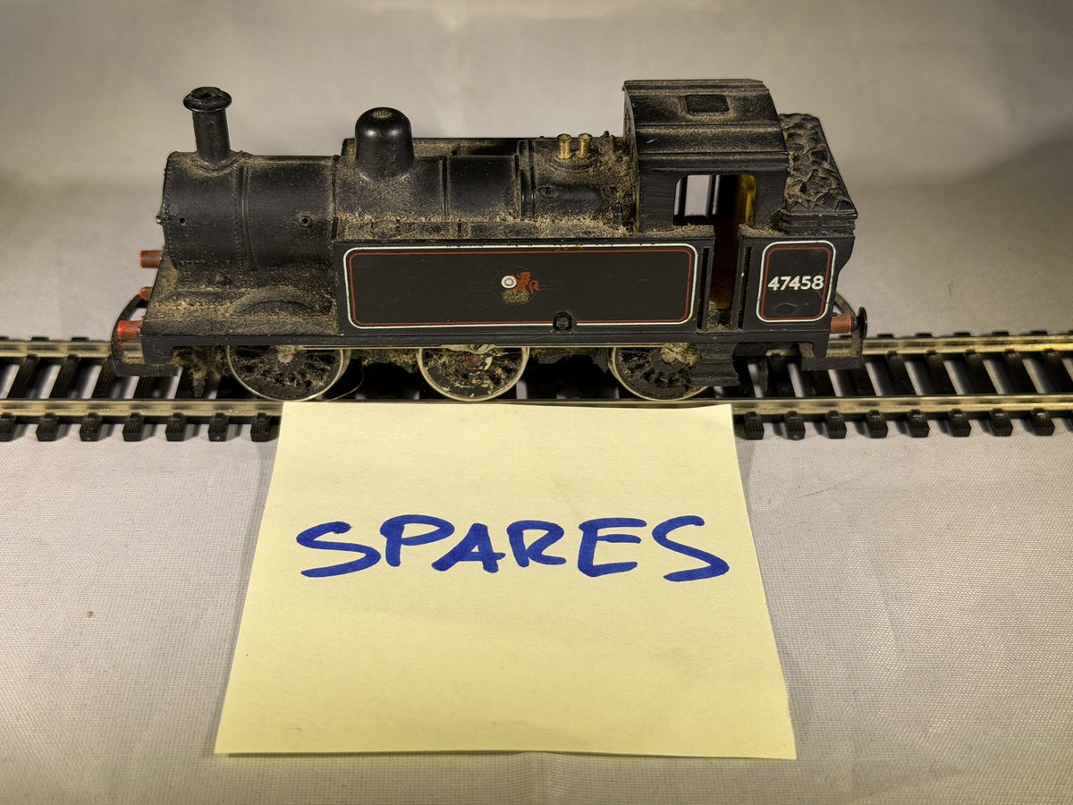 Hornby OO Gauge Class 3F Jinty 0-6-0T Locomotive 47458 BR Black Spares or Repair