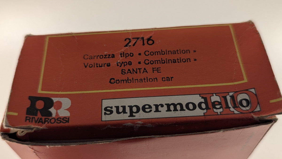 Rivarossi HO Scale Santa Fe Combination Car Passenger Car 2602 Santa Fe Green