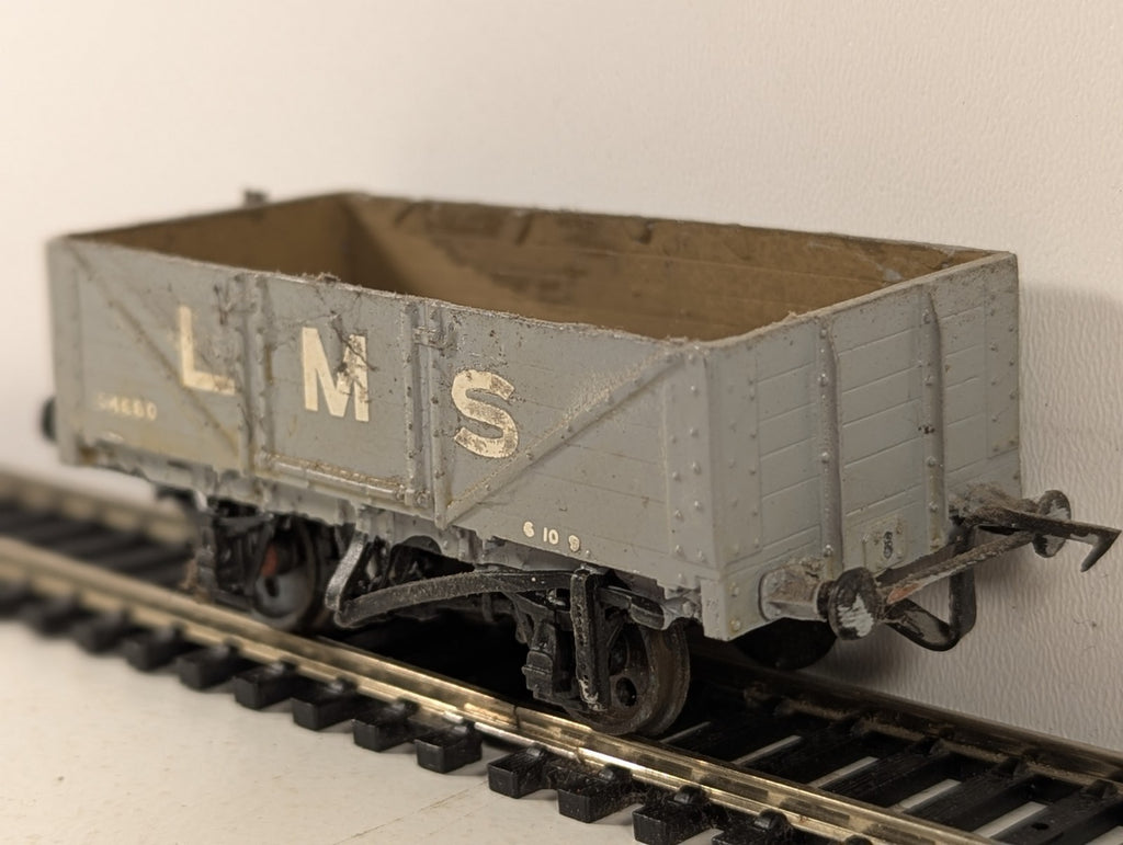Kitbuilt LMS 5-Plank Open Wagon 54680 LMS Grey