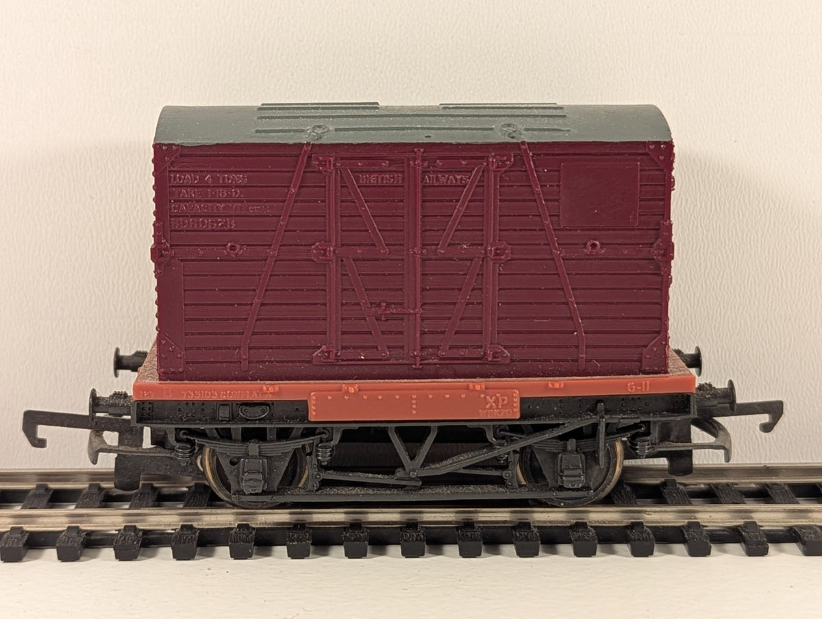 Trix OO Gauge Conflat Container Flat Wagon
