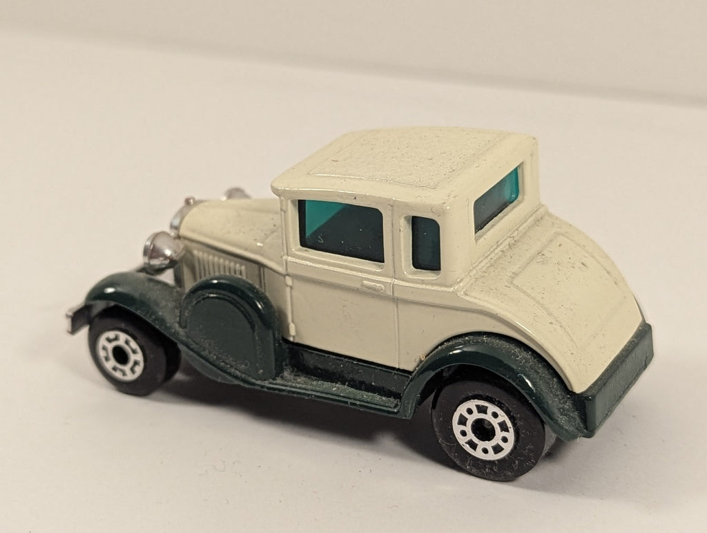 Matchbox Model A Ford Die-cast Model Car Cream and Dark Green 73