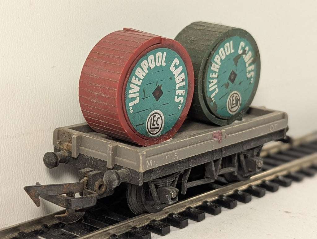 Tri-ang OO Gauge Cable Drum Wagon Goods Wagon M59015 BR Grey R17