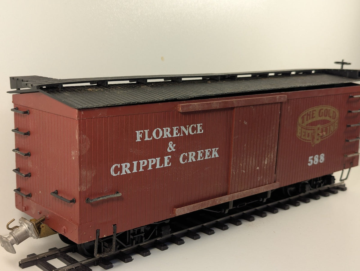 Bachmann G Scale Florence & Cripple Creek Boxcar 588 – No Couplers