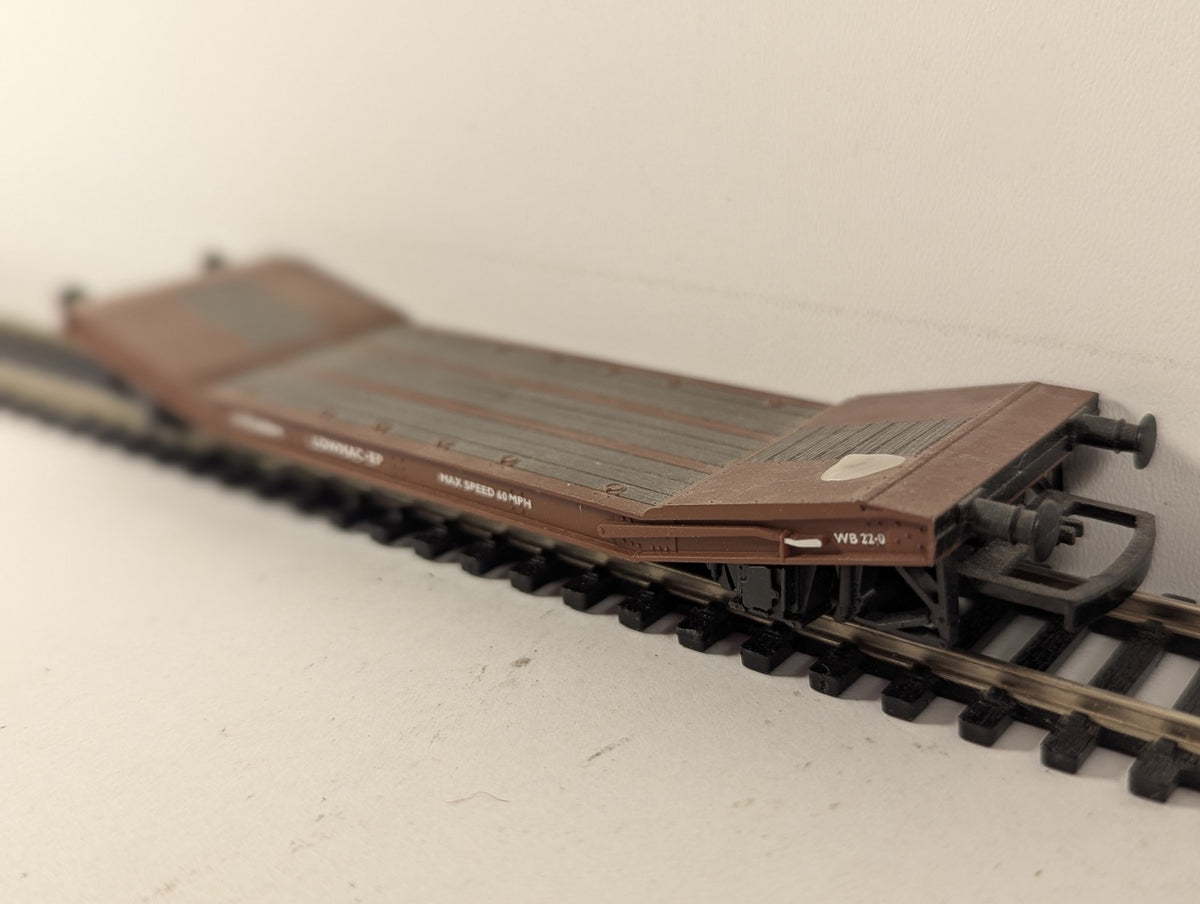 Hornby OO Gauge Lowmac-EP Flat Wagon Goods Wagon E260864 BR Bauxite R233