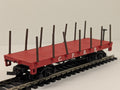 Bachmann HO Gauge 34' Old Time Flat Car Goods Wagon C.P.R.R. Red 72424