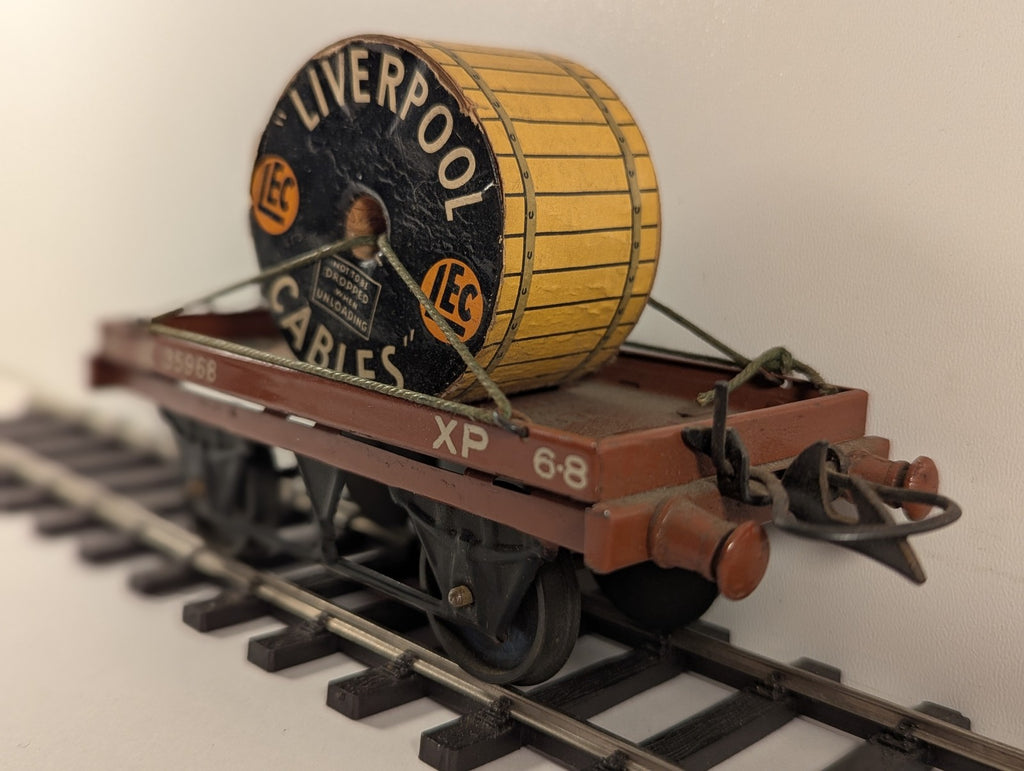Hornby Dublo OO Gauge Low-Sided Wagon with Cable Drum Goods Wagon E 35968