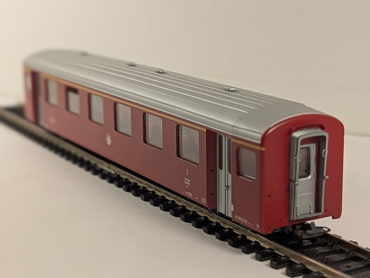 Bemo H0m BVZ EW I First Class Passenger Coach A 2074 BVZ red 3276 504