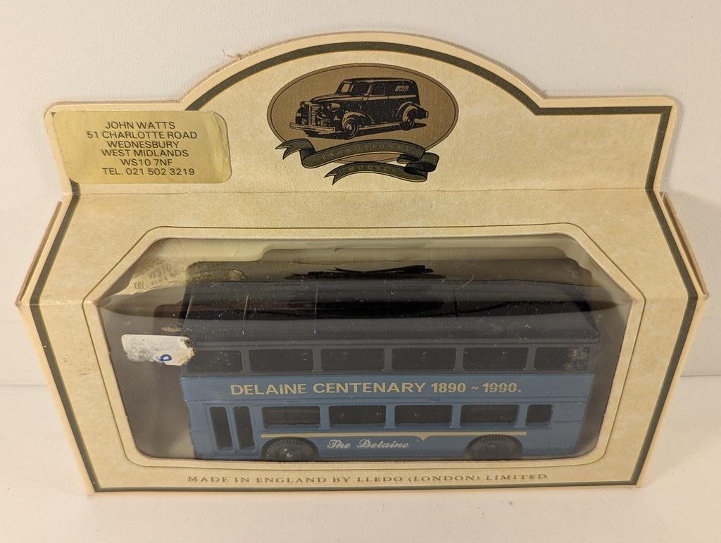 Lledo Double Decker Bus - Delaine Centenary 1890-1990 Die-cast Model Bus